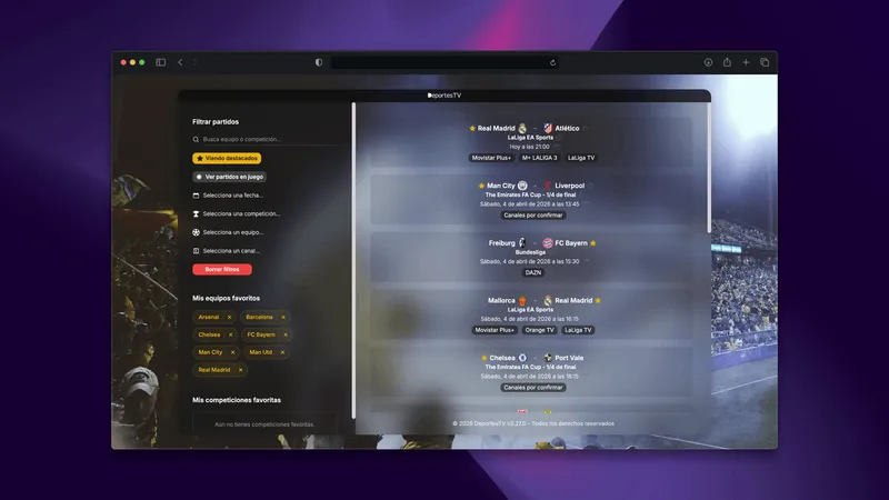 Captura de pantalla de DeportesTV